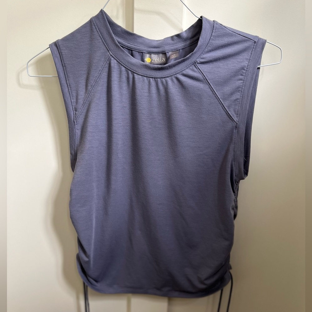 Zella side ruche muscle tee XS